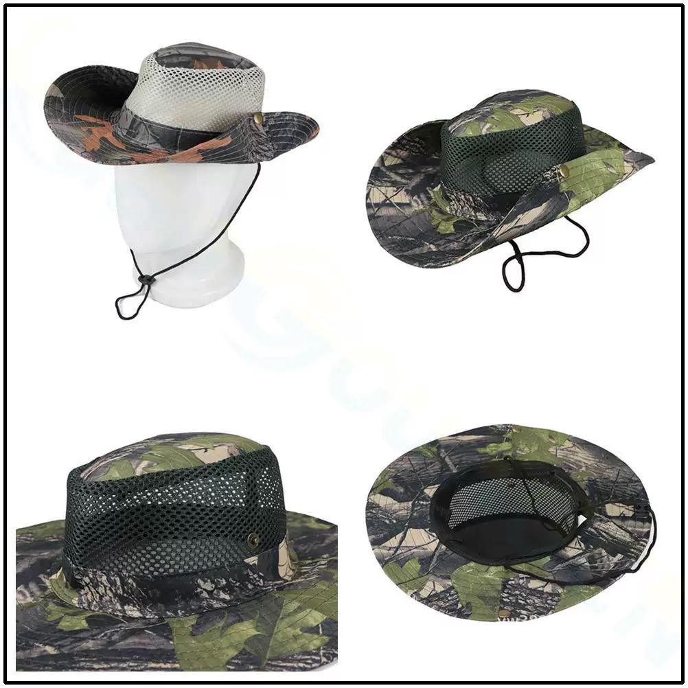 Boonie Hat Tactical - ทหาร Boonie หมวกฤดูร้อน Leaf Camo UPF50