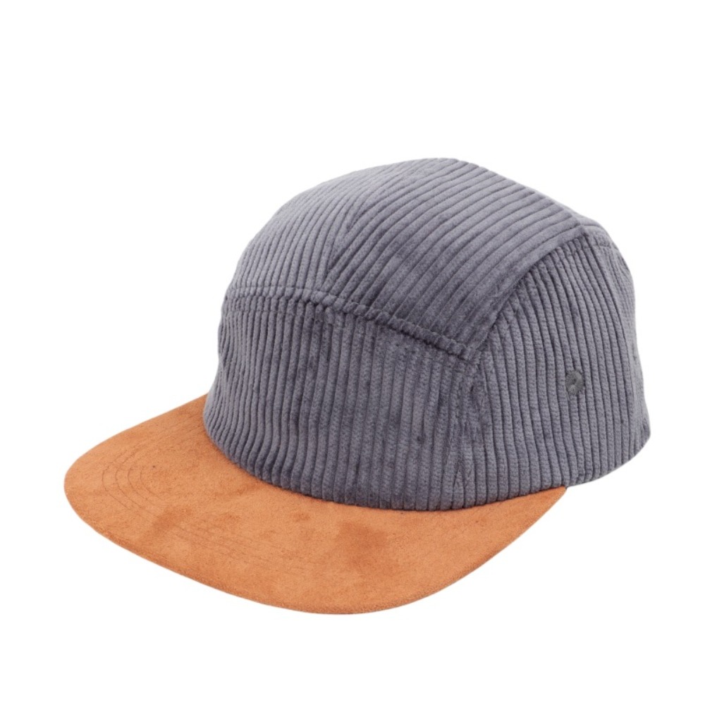 Corduroy Cap 5 Panel - หมวกเบสบอลทรงเรโทรอเนกประสงค์ 5 ชิ้น ปรับขนาดได้ สไตล์ฮิปฮอป สเก็ตบอร์ด