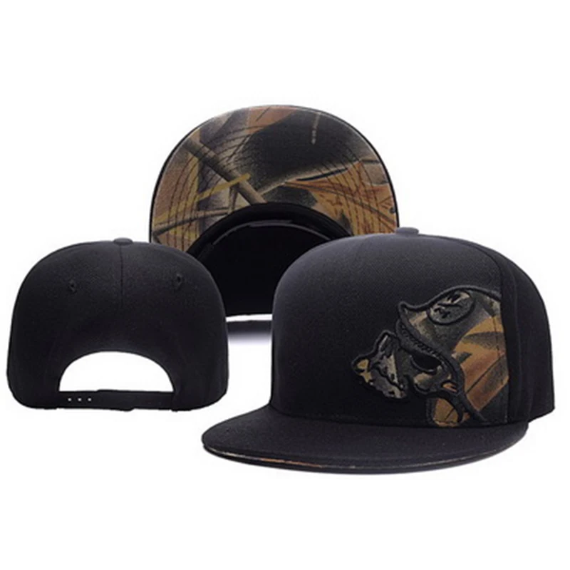 หมวกเบสบอลปักลายโครงกระดูกแบบ  - Snapback Hat Flat บทวิจารณ์และราคา