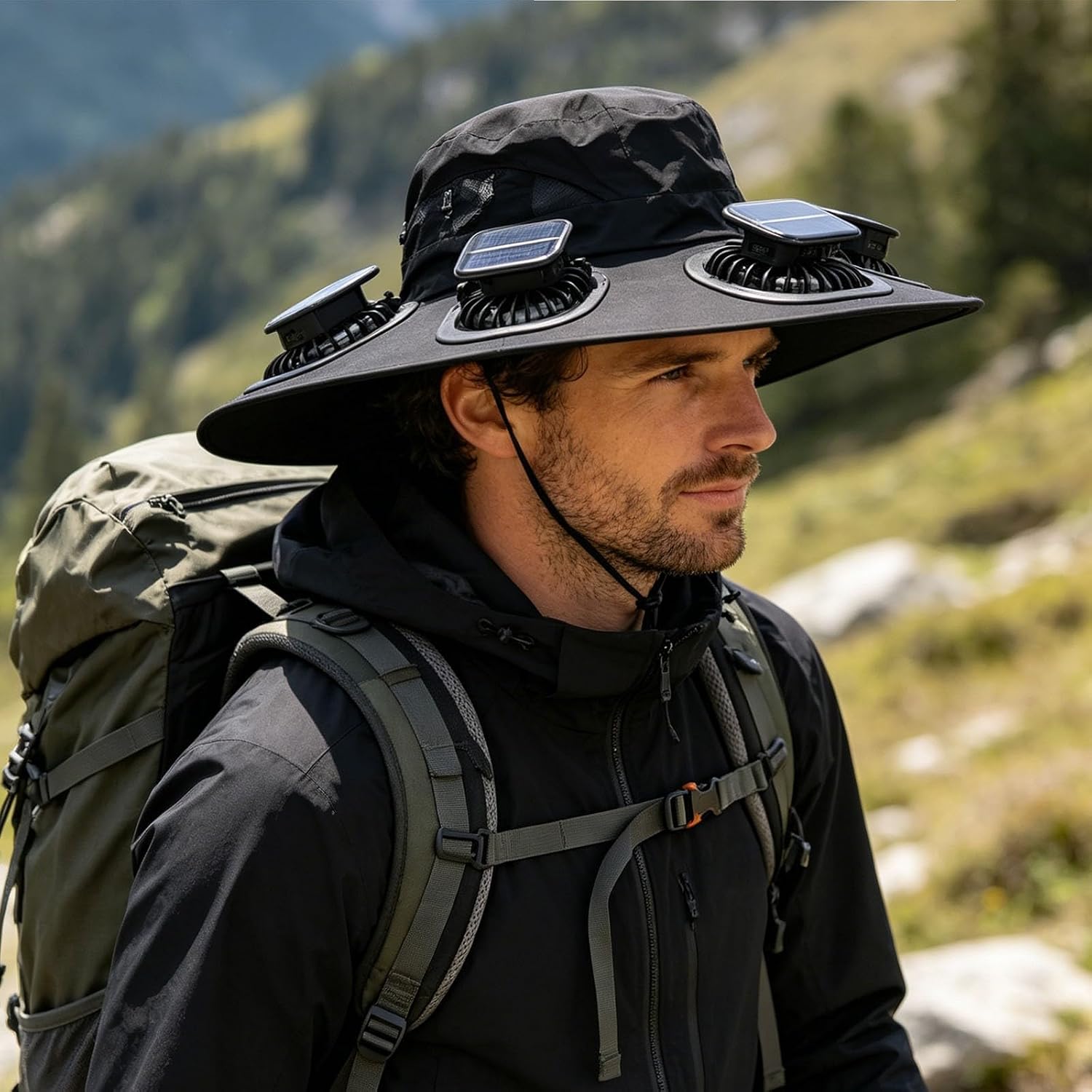 หมวกกันแดดพัดลม 6 ใบพัด รุ่น 2 - Sun Hat Wide Brim บทวิจารณ์และราคา