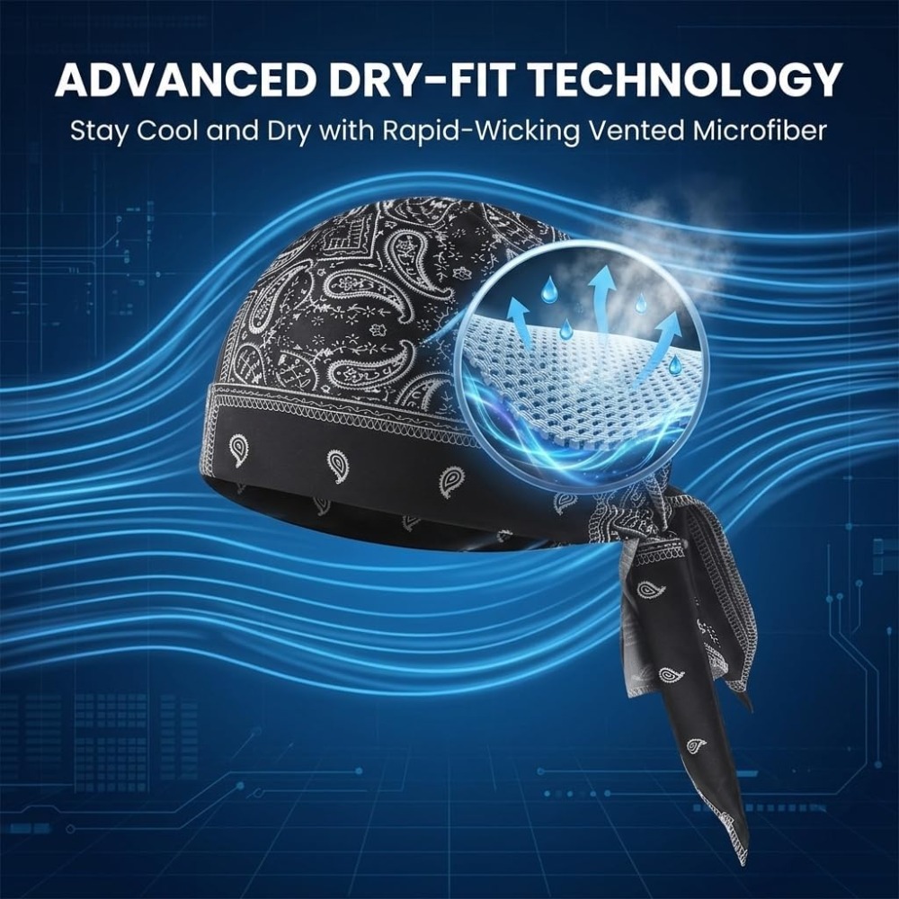 หมวกคลุมศีรษะแบบระบายอากาศ ซับ - Skull Cap Helmet Liner บทวิจารณ์และราคา