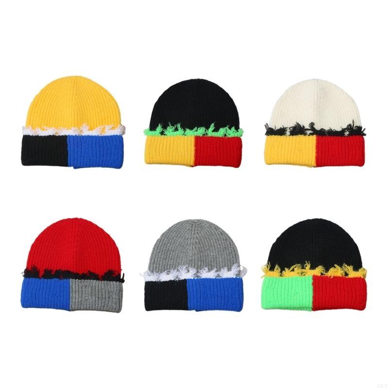 เวอร์ชั่นเกาหลีการจับคู่สีถักห - Beanie Cuffed Knit บทวิจารณ์และราคา