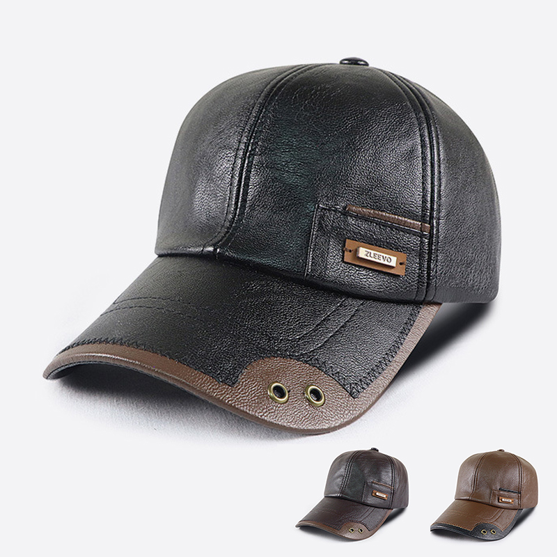 หมวกเบสบอลหนัง PU สไตล์เรโทรสำ - Baseball Cap Structured บทวิจารณ์และราคา