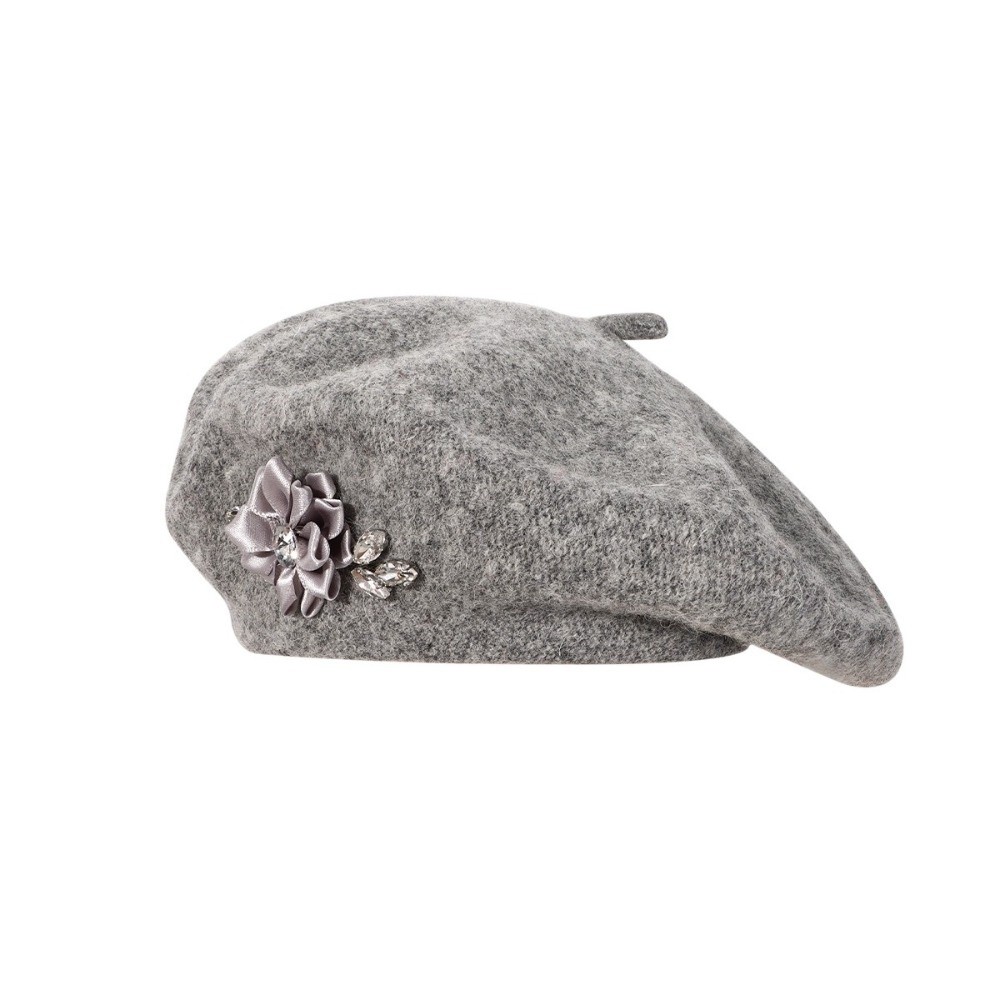 หมวกเบเร่ต์ขนสัตว์สีพื้นเรียบห - Beret French Wool บทวิจารณ์และราคา