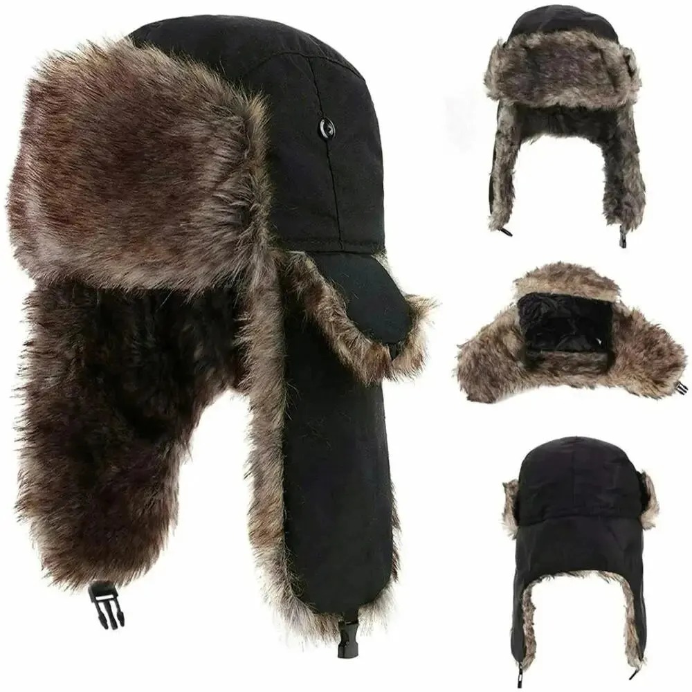หมวกกันหนาวแบบรัสเซียสำหรับผู้ - Trapper Hat Ear Flap บทวิจารณ์และราคา