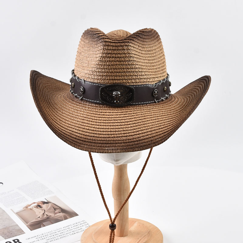 หมวกฟางคาวบอยสไตล์ตะวันตกสำหรั - Cowboy Hat Straw บทวิจารณ์และราคา