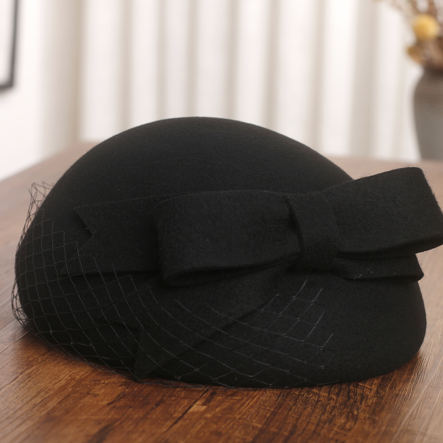 หมวกเบเร่ต์ผ้าขนสัตว์ประดับโบว - Beret French Wool บทวิจารณ์และราคา