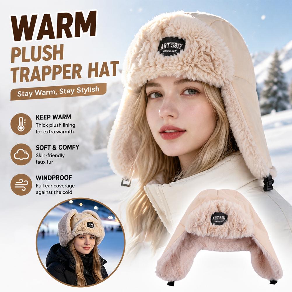 หมวกฤดูหนาวที่อบอุ่นสำหรับผู้ห - Trapper Hat Ear Flap บทวิจารณ์และราคา