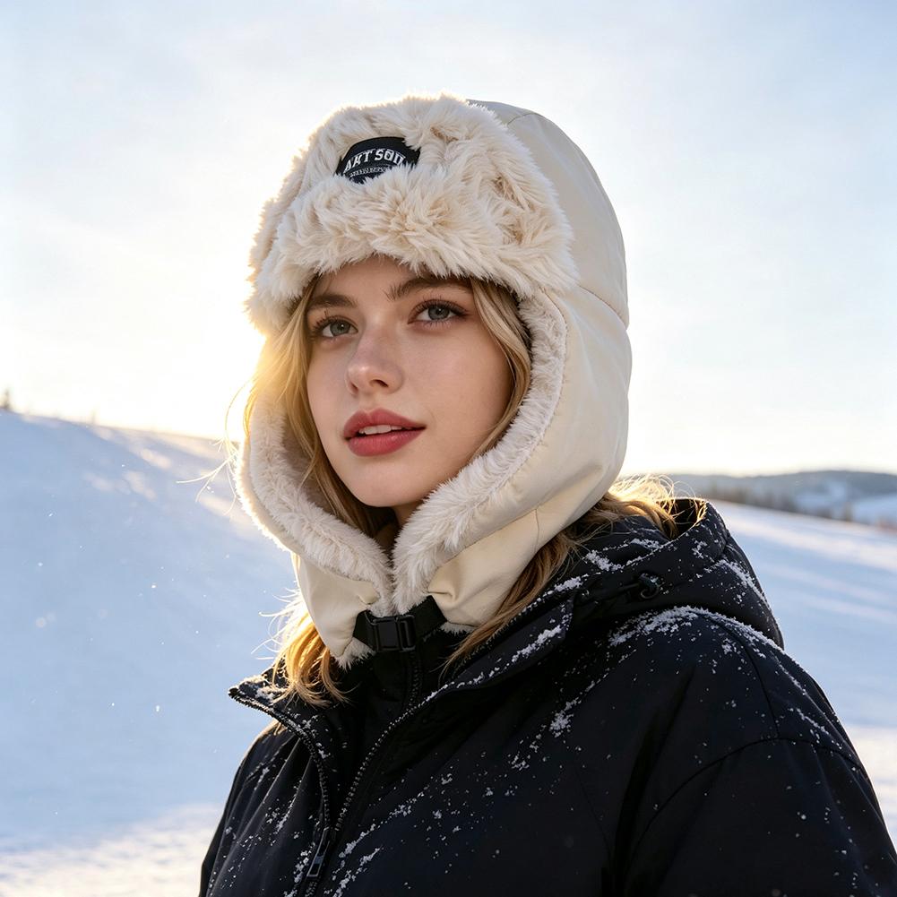 หมวกฤดูหนาวที่อบอุ่นสำหรับผู้ห - Trapper Hat Ear Flap บทวิจารณ์และราคา