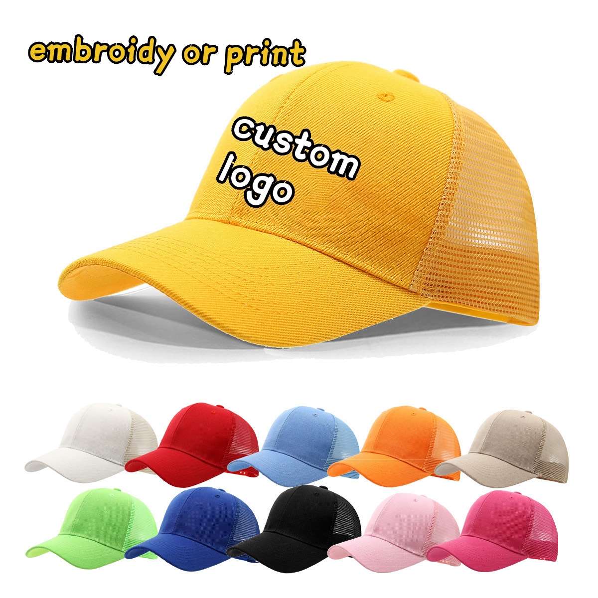 หมวกแก๊ปปักโลโก้ตามสั่ง พิมพ์ล - Trucker Cap Mesh บทวิจารณ์และราคา