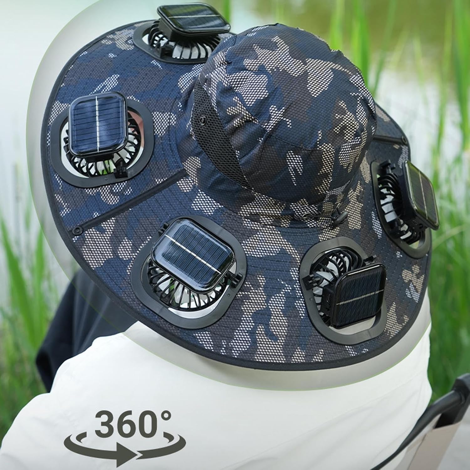 หมวกพัดลมพลังงานแสงอาทิตย์ 6 ใ - Sun Hat Wide Brim บทวิจารณ์และราคา