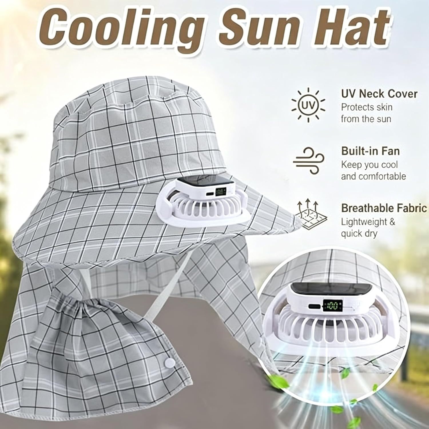 หมวกพัดลมพลังงานแสงอาทิตย์ 1 ช - Visor Sun Hat บทวิจารณ์และราคา