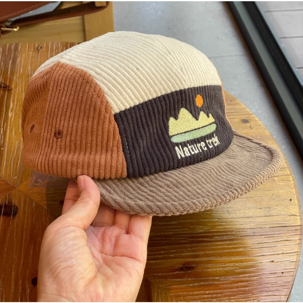 หมวกแก๊ป 5 แผง ปีกสั้น สำหรับผ - Corduroy Cap 5 Panel บทวิจารณ์และราคา
