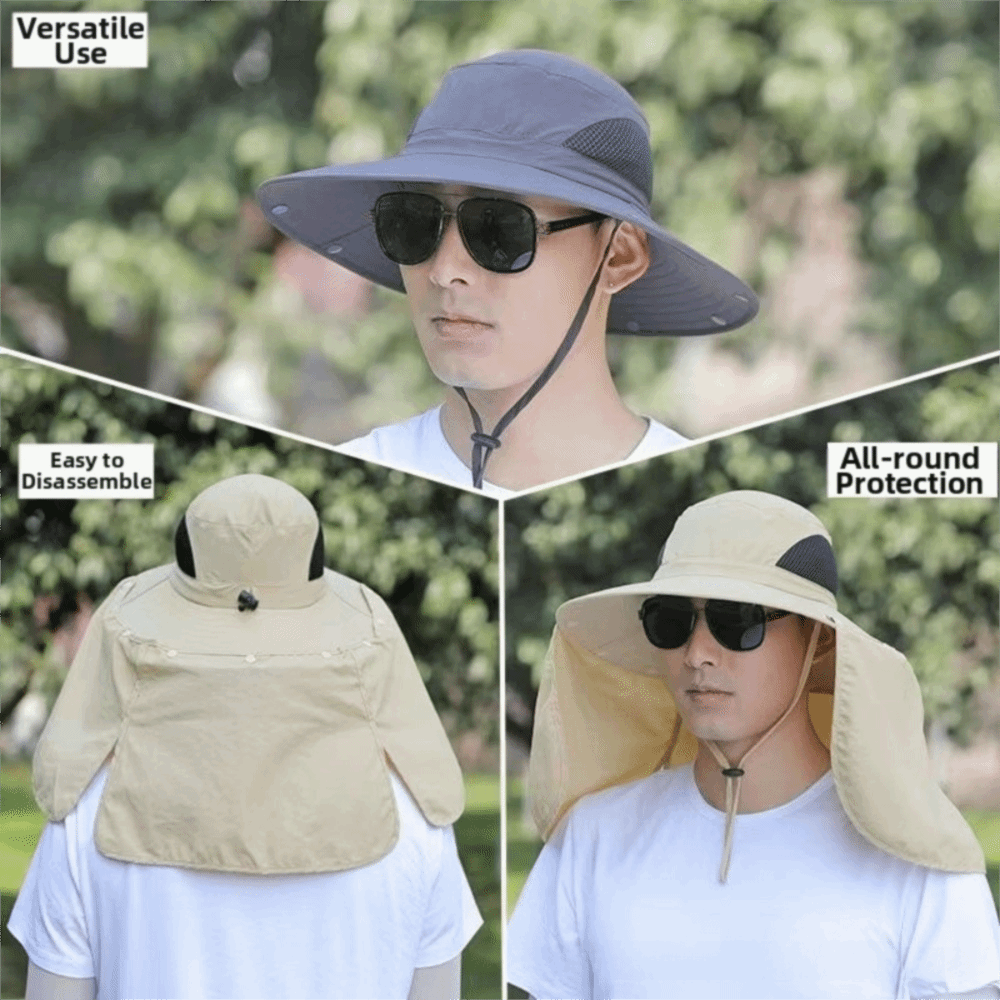 หมวกแฟชั่นผ้าสำหรับผู้ชาย ปีกก - Visor Sun Hat บทวิจารณ์และราคา