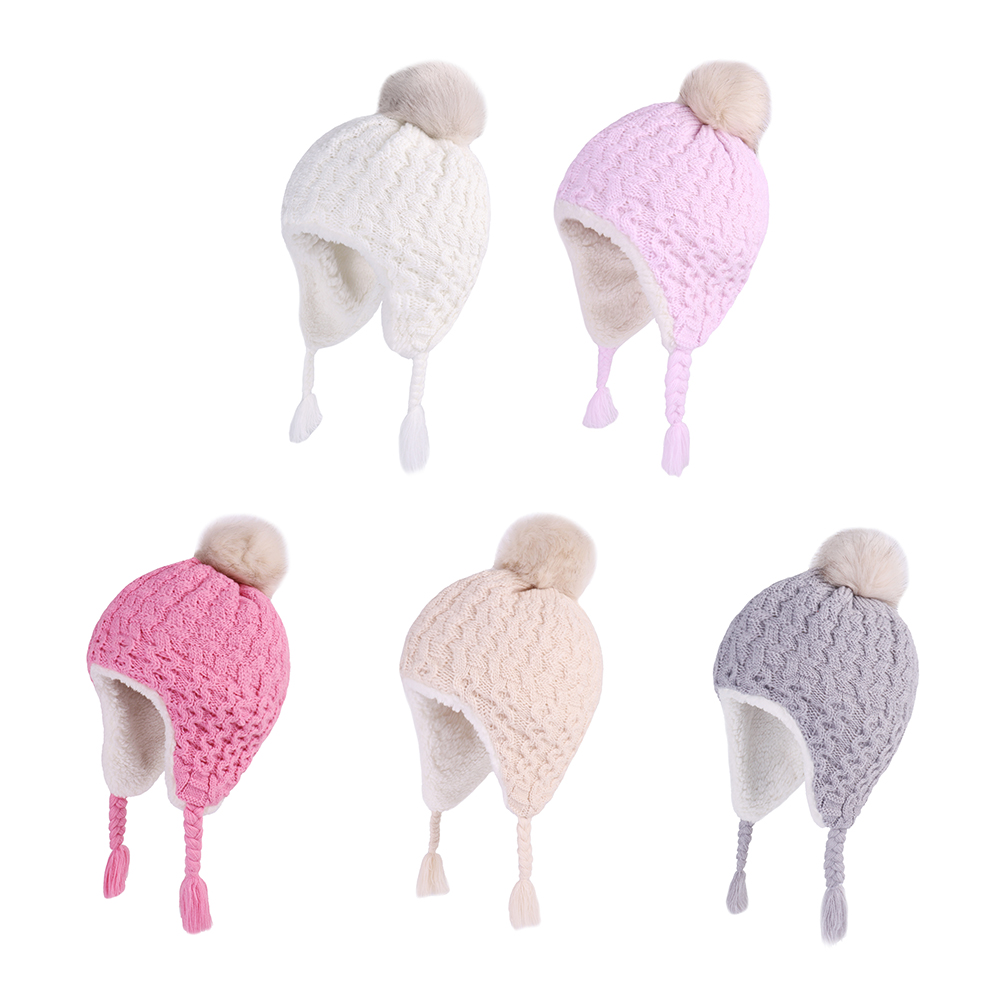 หมวกไหมพรมปิดหูถักสำหรับเด็ก,  - Trapper Hat Ear Flap บทวิจารณ์และราคา