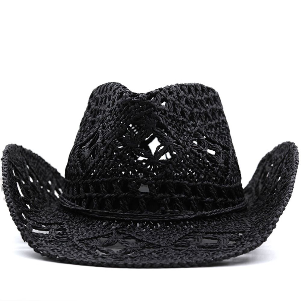 หมวกสานปีกกว้างสไตล์วินเทจ ทรง - Cowboy Hat Straw บทวิจารณ์และราคา