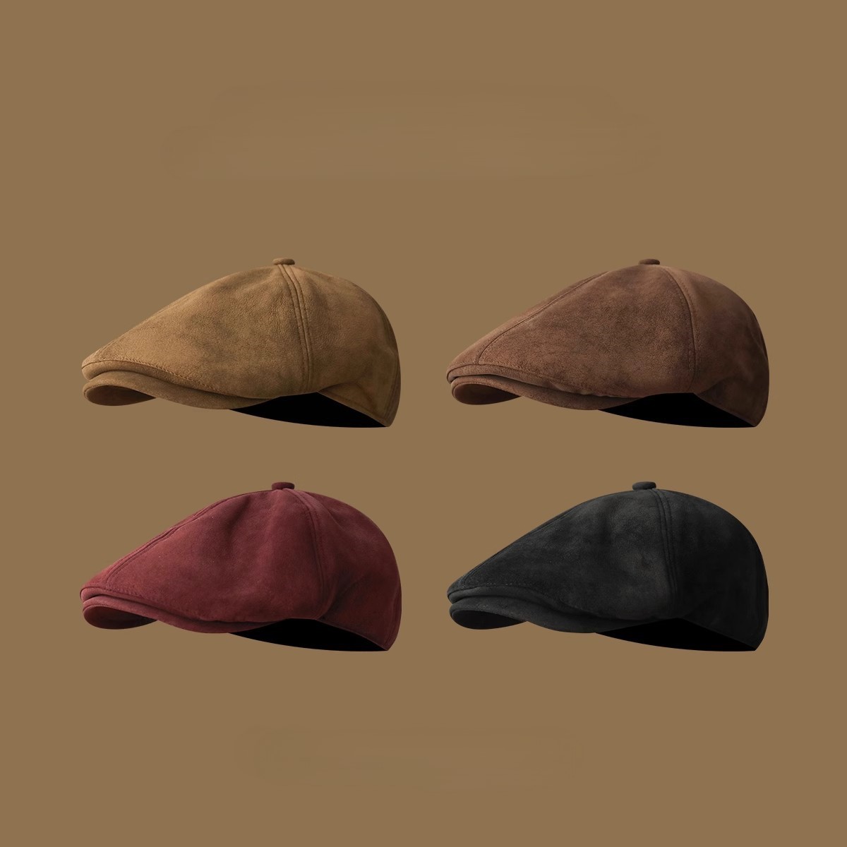 หมวกหนังกลับวินเทจสไตล์ Newsbo - Newsboy Cap Ivy บทวิจารณ์และราคา