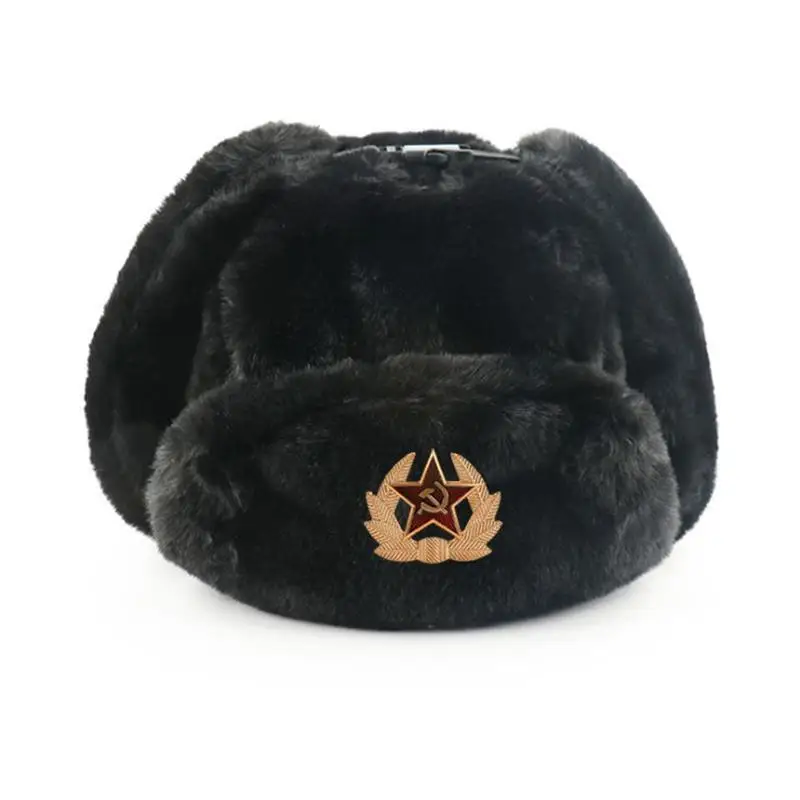 หมวกอูชานกาแบบโซเวียตสำหรับผู้ - Winter Trapper Hat บทวิจารณ์และราคา