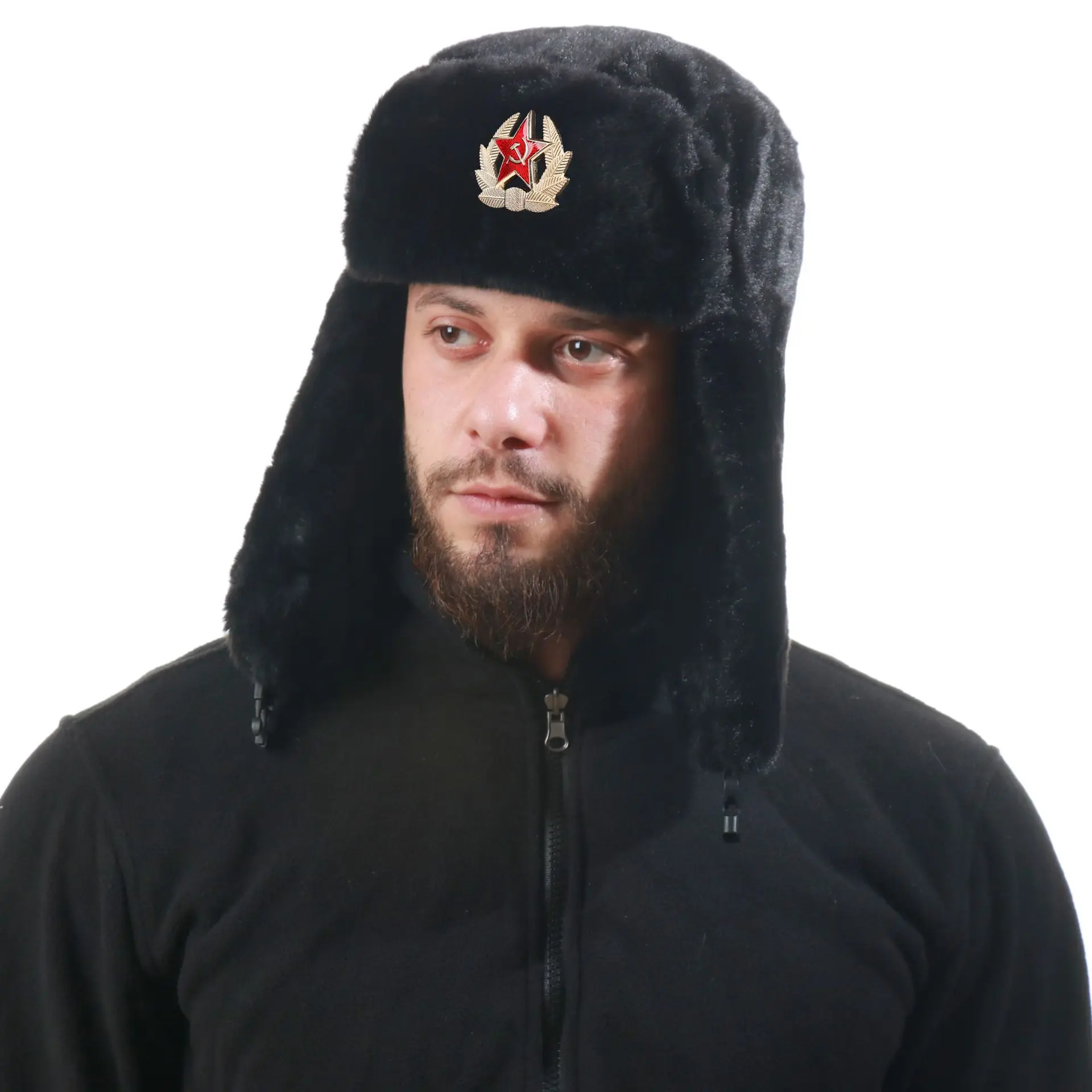 หมวกอูชานกาแบบโซเวียตสำหรับผู้ - Winter Trapper Hat บทวิจารณ์และราคา