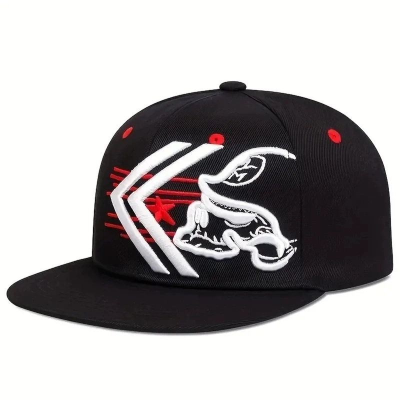 หมวกเบสบอลปักลายโครงกระดูกแบบ  - Snapback Hat Flat บทวิจารณ์และราคา