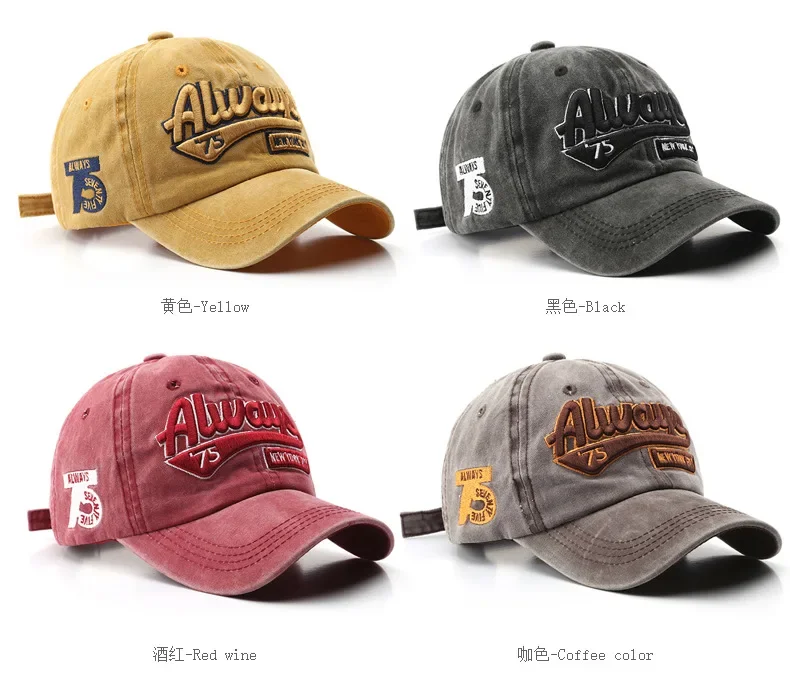 หมวกเบสบอลวินเทจแบบซักล้างได้  - Dad Hat Cotton บทวิจารณ์และราคา