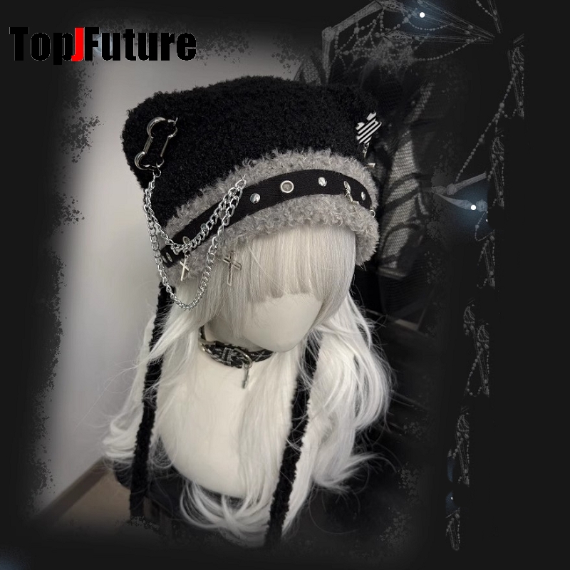 หมวกผู้หญิงสไตล์ญี่ปุ่นฮาราจูก - Winter Trapper Hat บทวิจารณ์และราคา