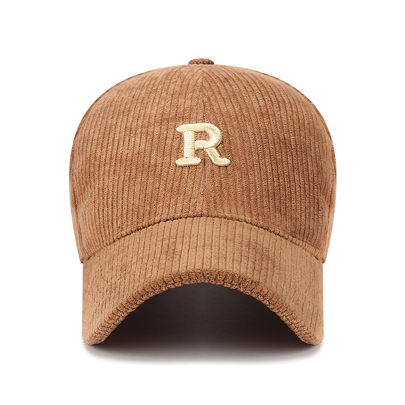 หมวกเบสบอลผ้าคอร์ดูรอยปักตัวอั - Baseball Cap Structured บทวิจารณ์และราคา