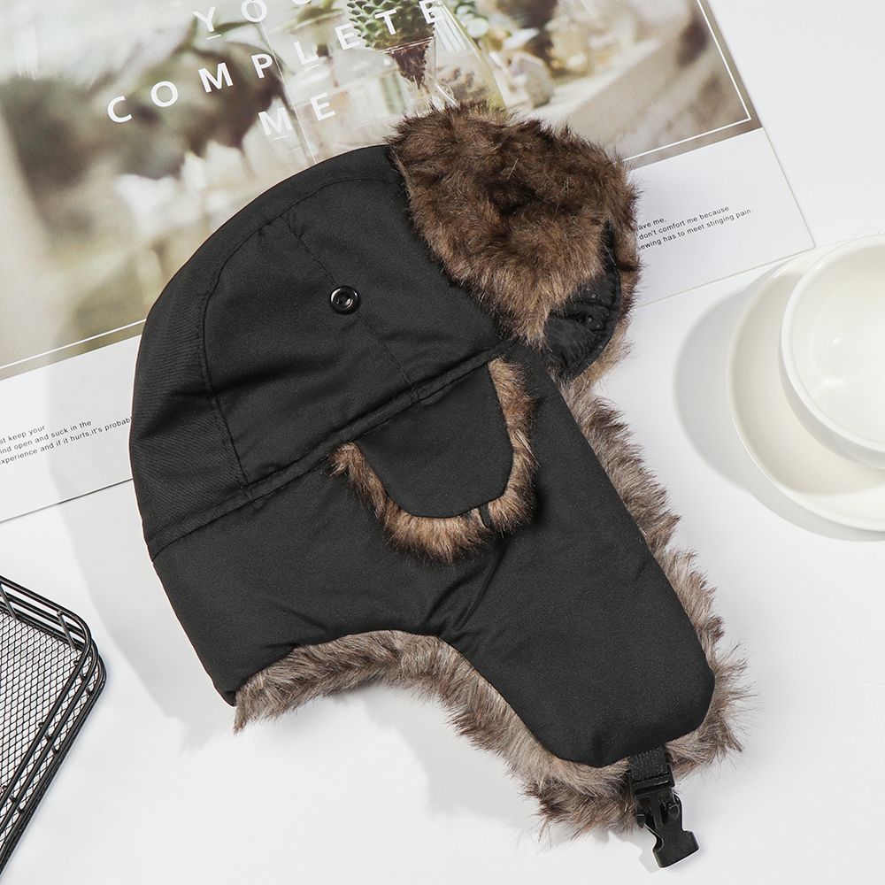 หมวกกันหนาวแบบมีที่ปิดหู หมวกส - Winter Trapper Hat บทวิจารณ์และราคา