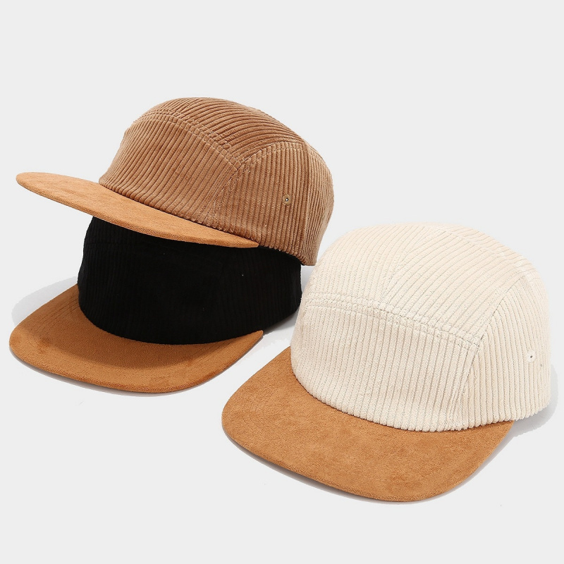 หมวกแก๊ปคอร์ดูรอย 5 ชิ้นแบบเรโ - Corduroy Cap 5 Panel บทวิจารณ์และราคา