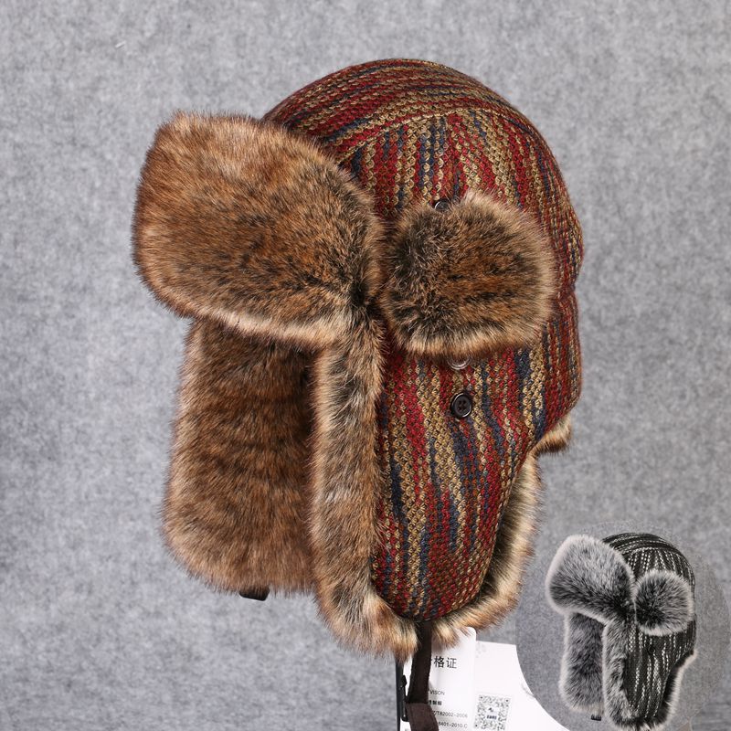 B-8433 Man BomberหมวกRexกระต่า - Winter Trapper Hat บทวิจารณ์และราคา