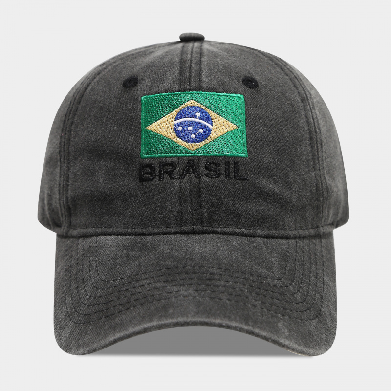 หมวกเบสบอลผ้าฝ้ายปักลายธงชาติบ - Dad Hat Cotton บทวิจารณ์และราคา